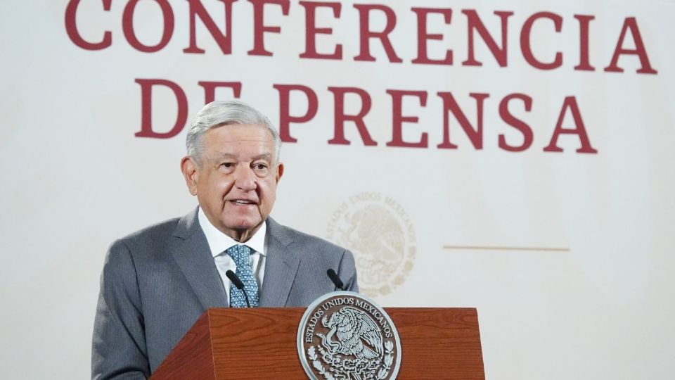 Presidente Andrés Manuel López Obrador en la conferencia mañanera.