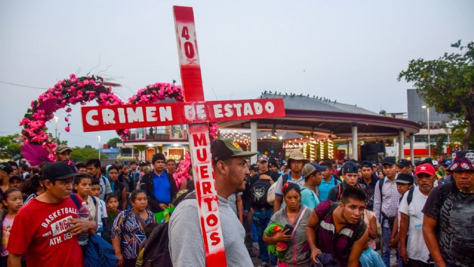 Revelan imágenes inéditas momentos antes del incendio de la estación migratoria en Juárez.