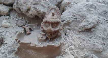 Tren Maya: Así luce la escultura de un dios prehispánico hallada en el tramo