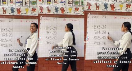 Maestra enseña las tablas de multiplicar con peculiar canción y se vuelve viral: VIDEO