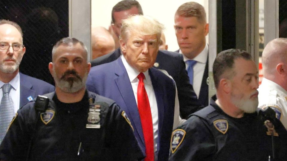 Trump compareció ayer a Nueva York.