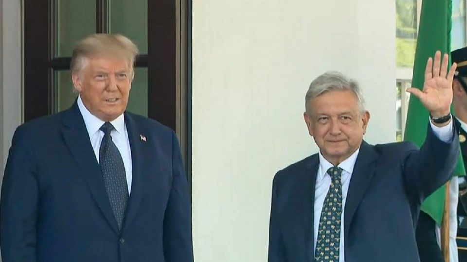 Donald Trump, expresidente de EU y AMLO, presidente de México.