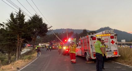 Volcadura en la autopista México - Toluca: Saldo preliminar es de 4 personas muertas y 30 lesionados