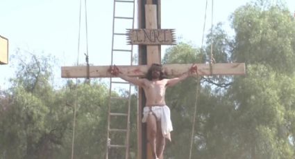 Lo crucifican y casi muere electrocutado (Video)