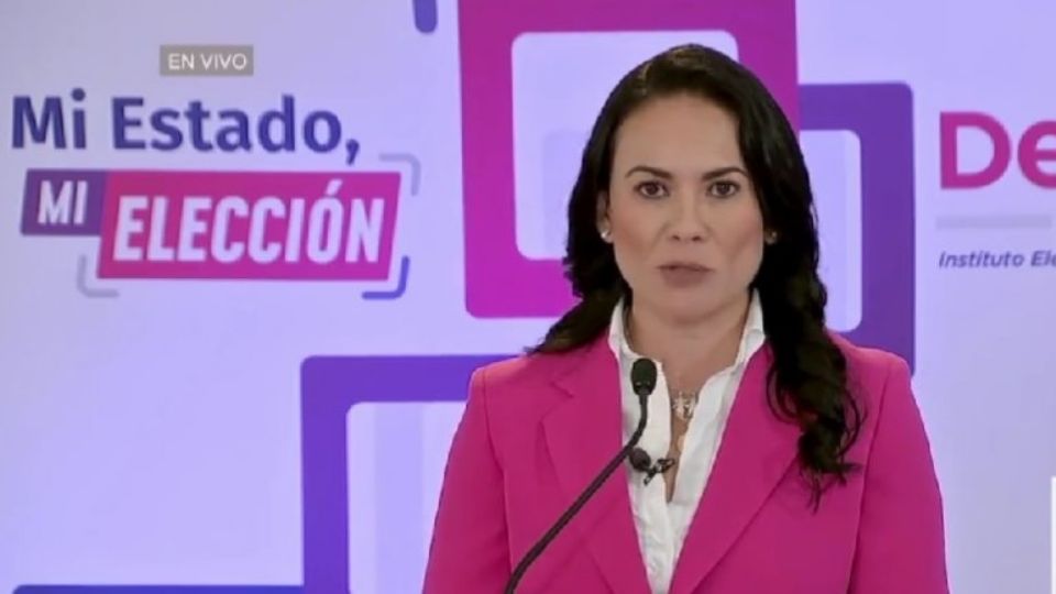 Alejandra del Moral, candidata del PRI-PAN-PRD y Nueva Alianza al gobierno del Edomex.