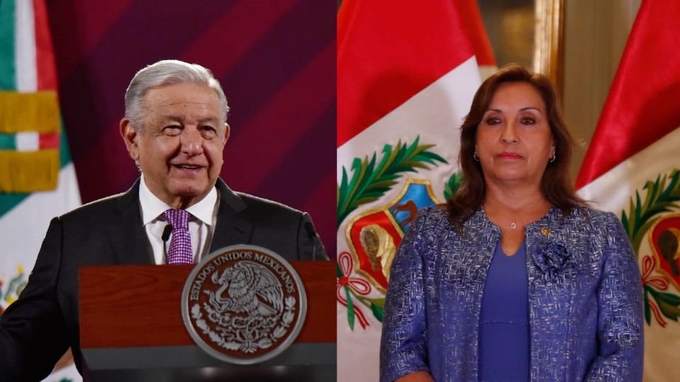 Presidente Andrés Manuel López Obrador y Dina Boluarte.