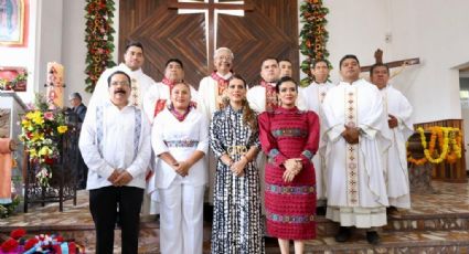 Evelyn Salgado participa en celebración patronal en honor a la Santa Cruz