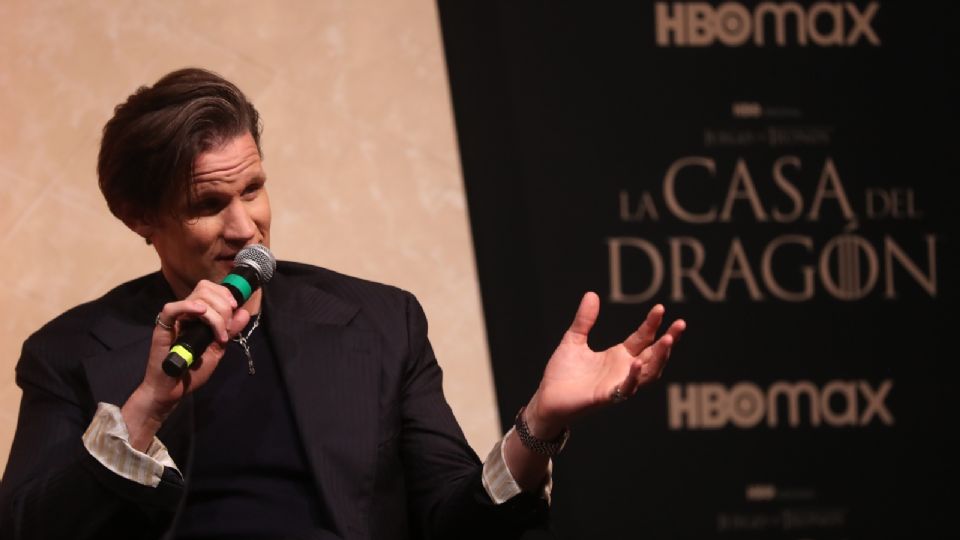 El actor Matt Smith, participa en la rueda de prensa de la serie 'La casa del dragón', en Ciudad de México en 2022.