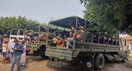 Comalapa: 600 personas regresan a sus hogares con apoyo de la Sedena y la GN