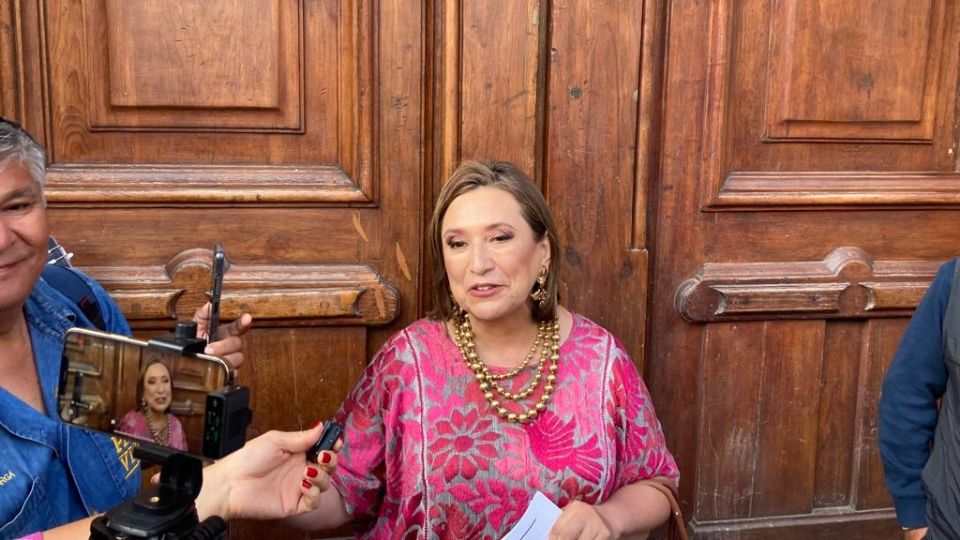 La senadora llegó a Palacio Nacional.