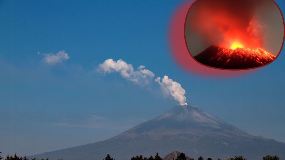 Por la noche el volcán estuvo inquieto.