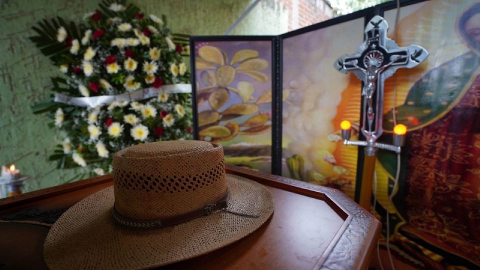 Funeral del ex líder de las autodefensas en Michoacán, Hipólito Mora, asesinado el día de ayer en la localidad de La Ruana, Michoacán.