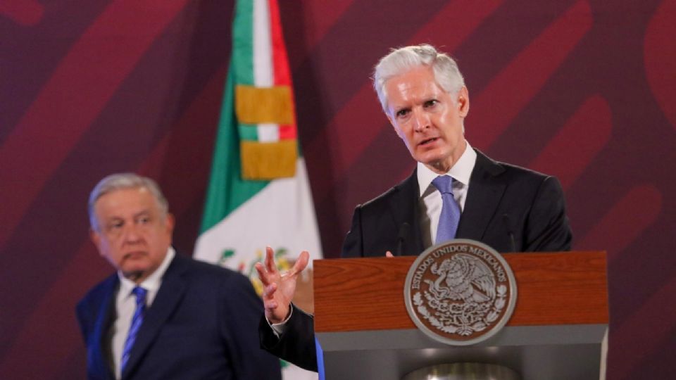 Andrés Manuel López Obrador, presidente de México, y Alfredo del Mazo, gobernador del Edomex.