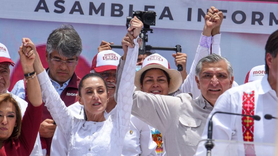 La jefa de Gobierno de la CDMX, Claudia Sheinbaum, y el secretario de Gobernación, Adán Augusto López.