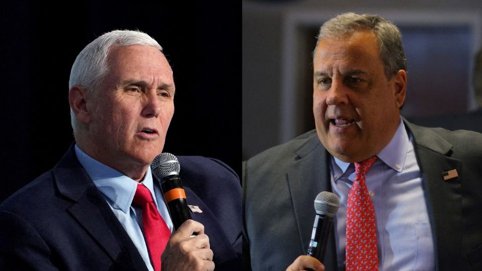 Mike Pence y Chris Christie .