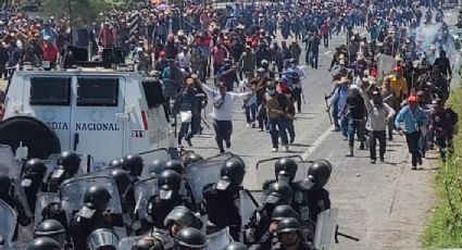 Chocan manifestantes y fuerzas del orden en la México-Acapulco