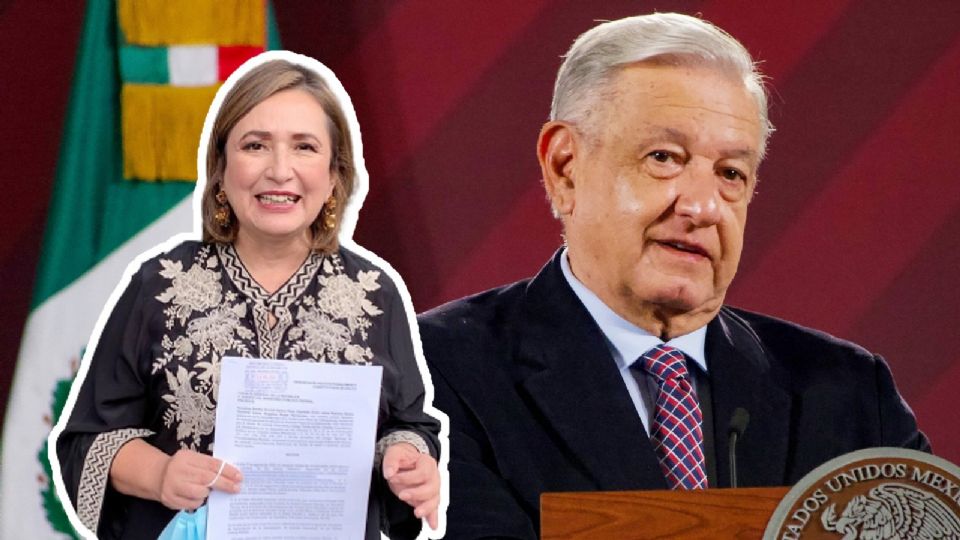 Xóchitl Gálvez y AMLO.