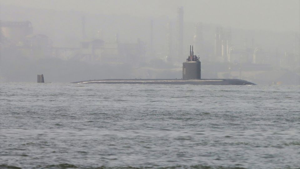 Imagen Ilustrativa correspondiente al submarino nuclear USS Pasadena de la Marina de Estados Unidos llega hoy para participar en la Operación Unitas 2023, en Cartagena (Colombia).
