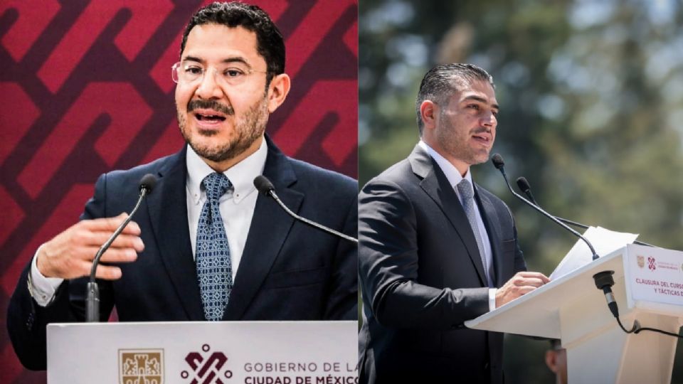 Martí Batres, jefe de Gobierno y Omar García Harfuch, titular de la SSC.