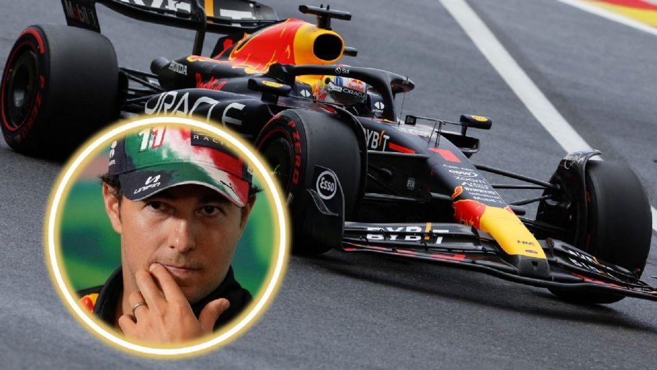 El mexicano quedó detrás de Verstappen.