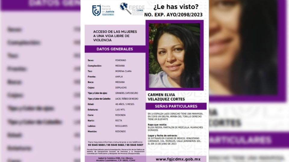 Hallan cuerpo de Carmen Elvia reportada como desaparecida el 15 de junio.