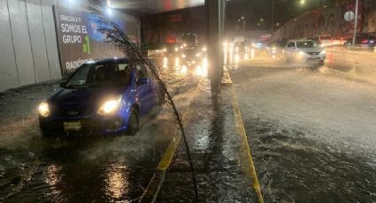 Encharcamientos y caos vehicular por lluvias en CDMX