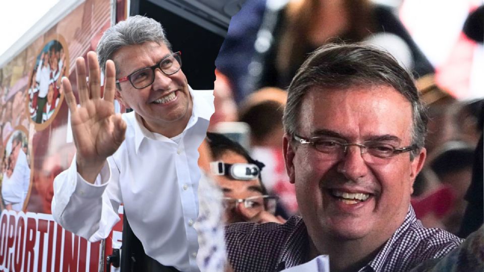 Ricardo Monreal y Marcelo Ebrard, aspirantes presidenciales por Morena.