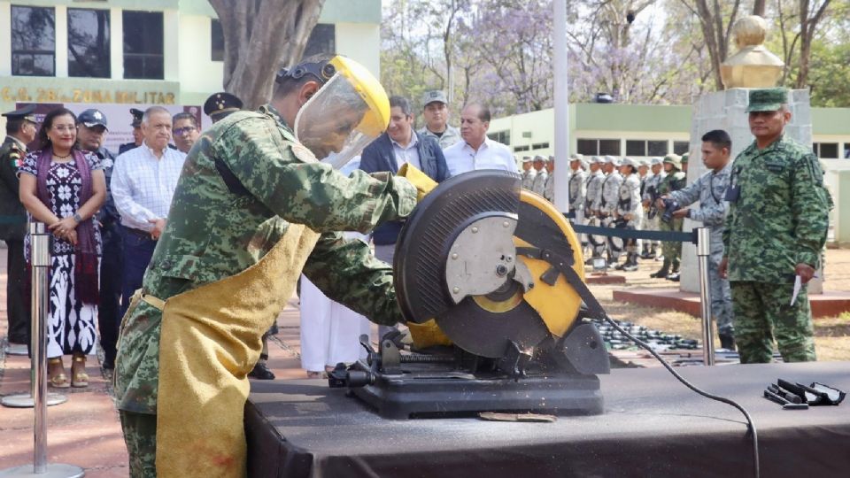 Destrucción de Armas de Fuego.