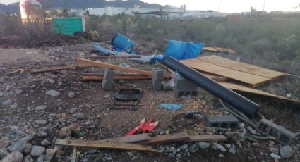 Reportan fuertes vientos en Salinas Victoria; deja daños en zona industrial