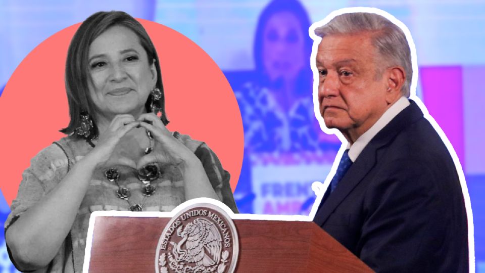 Xóchitl Gálvez y Andrés Manuel López Obrador.