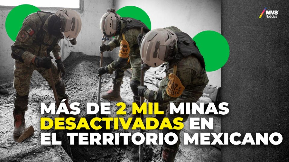 Sedena desactiva más de 2 mil minas en el país