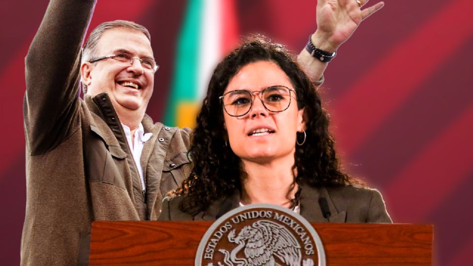 Marcelo Ebrard y Luisa María Alcalde, titular de Segob.