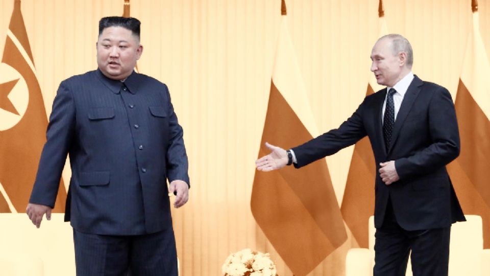 Kim Jong-un y Vladimir Putin.