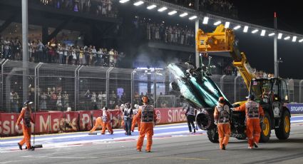 GP de Singapur: El piloto Lance Stroll sufre fuerte accidente en la Q1 que dejó su monoplaza destrozado | VIDEOS