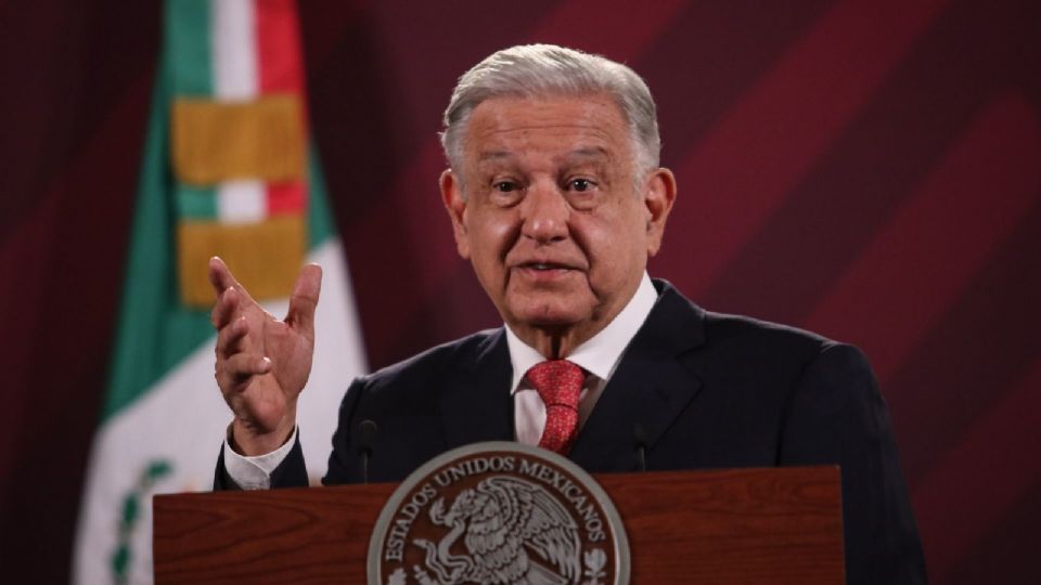 Andrés Manuel López Obrador, presidente de México durante conferencia matutina en Palacio Nacional.