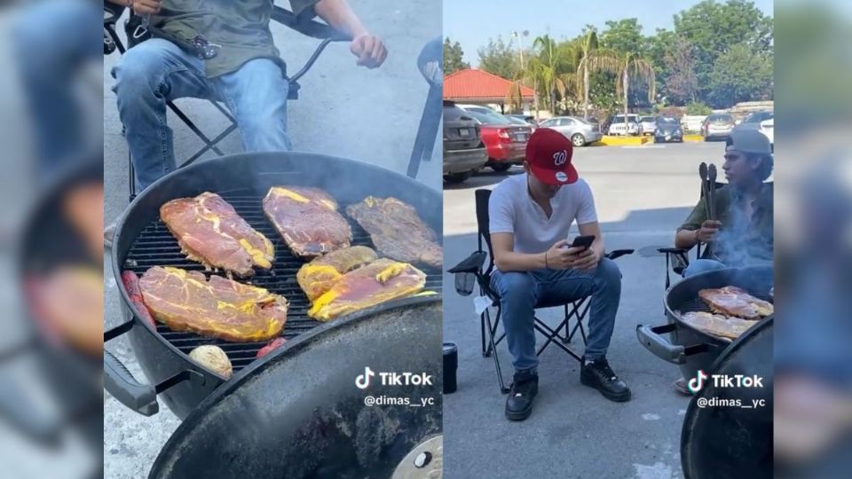 Estudiantes hacen carne asada en estacionamiento de Universidad