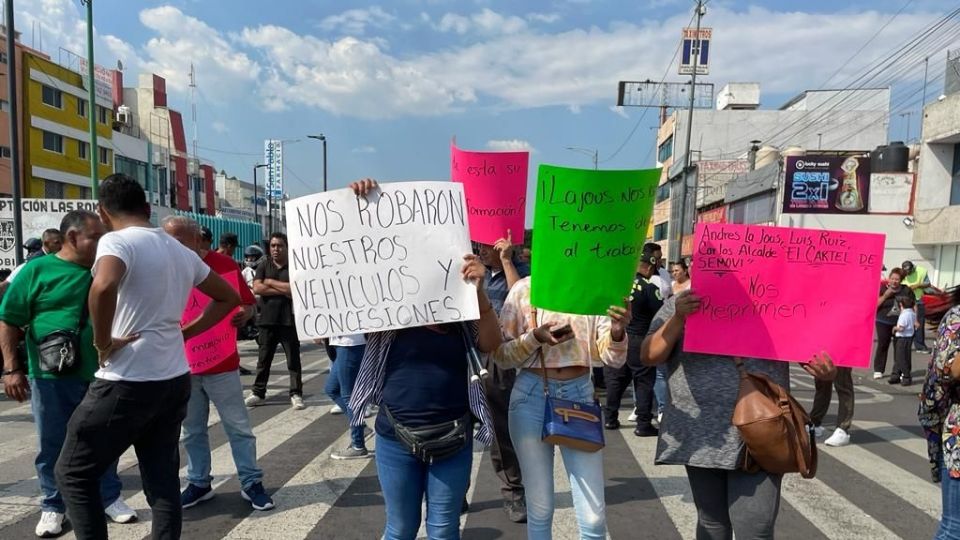 Protesta de transportistas.