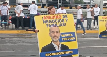 Vecinos del centrito protestan contra Miguel Treviño, alcalde de San Pedro