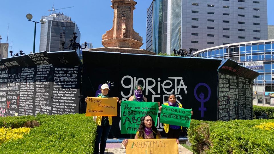 Se protestaron en la Glorieta de las Mujeres que Luchan.
