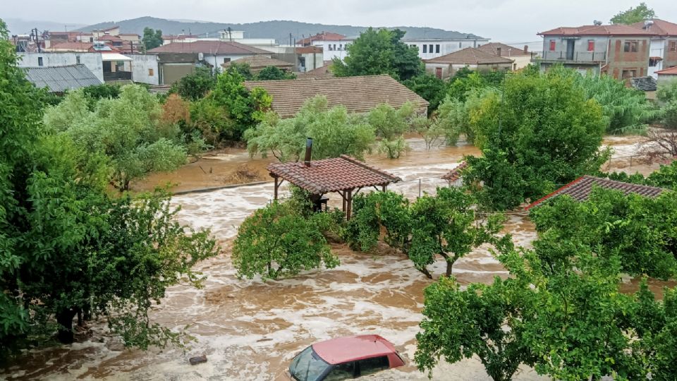 La ciudad de Volos está completamente inundada.