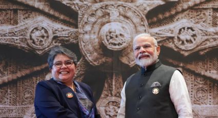 Recibe el Primer Ministro de India a la titular de Economía, durante la reunión del G20