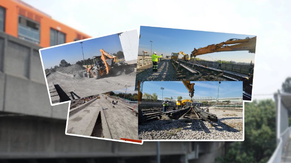 La estación Pantitlán de la L9, en obras de renivelación.