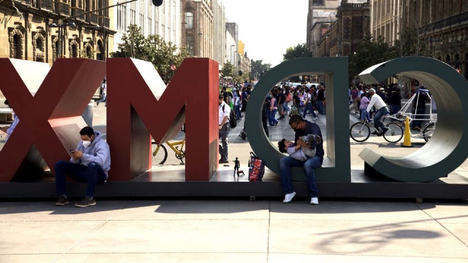 Aspectos del Zócalo de la CDMX.