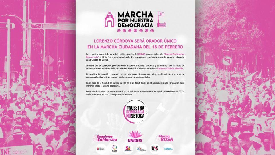 Organizaciones convocan a esta marcha a favor de la democracia.