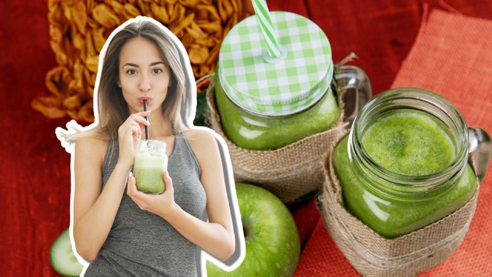 Tomar un jugo verde detox.