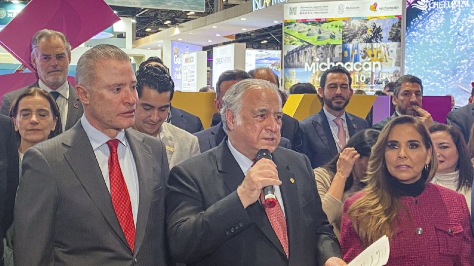 Miguel Torruco, secretario de Turismo de México, en la Feria Internacional de Turismo (Fitur) en Madrid.