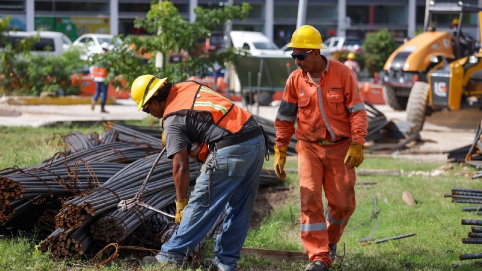 Trabajadores de construcción.