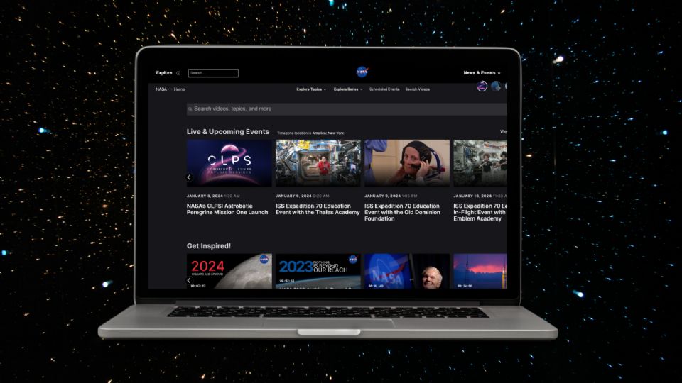 La página NASA+ sólo está disponible en el idioma inglés.