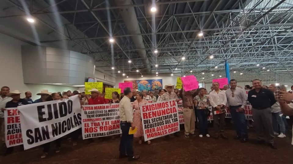 Ejidatarios de Nuevo León exigen apoyo de Claudia Sheinbaum para no perder sus tierras