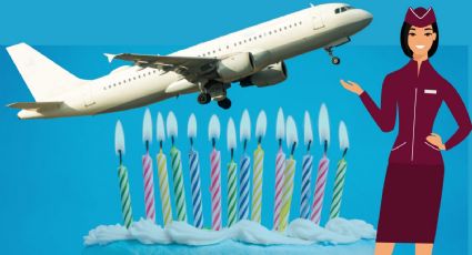 Sobrecargo celebra cumpleaños en pleno vuelo y enamora las redes sociales; ¡Se vale llorar!